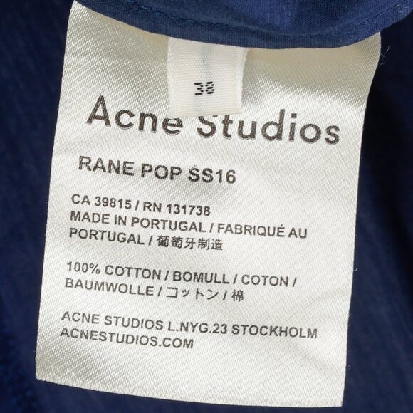 Acne Studios SS/16 Rane Blue Poplin Full-Zip Mini Dress - Picture 8 of 9